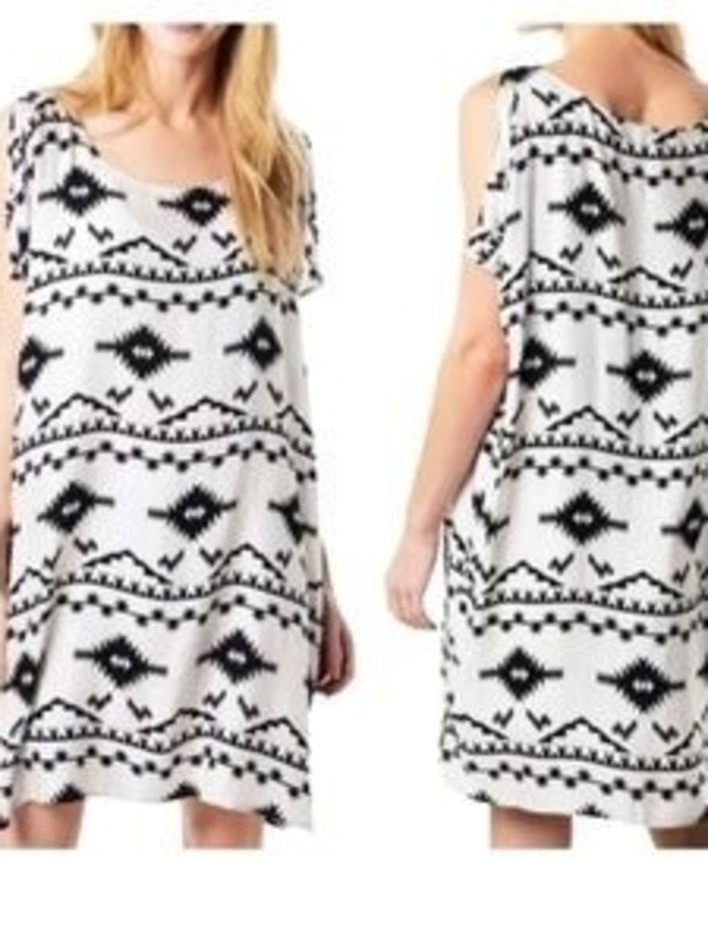 BB Dakota Aztec Geo Print Dress